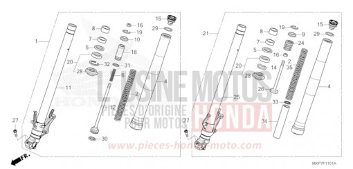 GABEL, VORNE (CB400XAN,CB500XAN/P) CB500XAN de 2022
